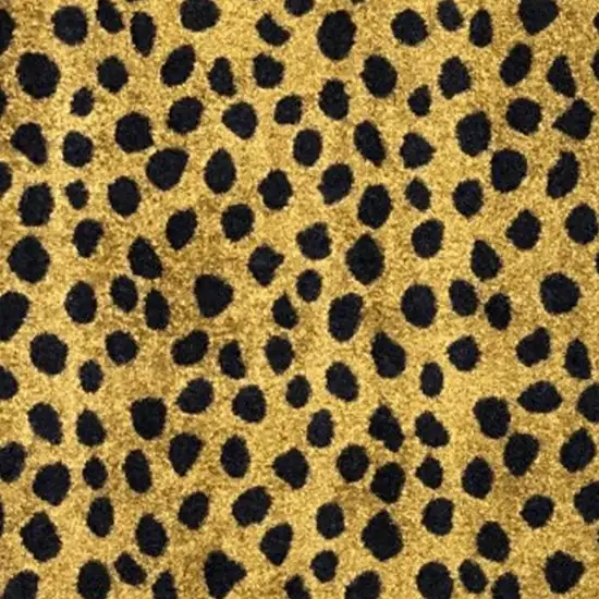 Bronze Leopard Print Washable Area Rug With UV Protection Photo 4