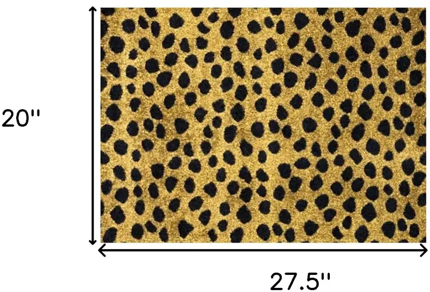 Bronze Leopard Print Washable Area Rug With UV Protection Photo 5