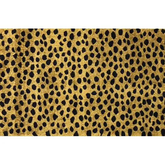 Bronze Leopard Print Washable Area Rug With UV Protection Photo 1