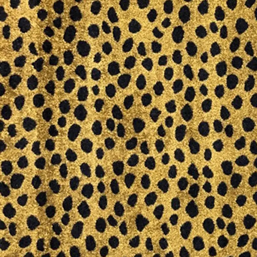 Bronze Leopard Print Washable Runner Rug With UV Protection Photo 4