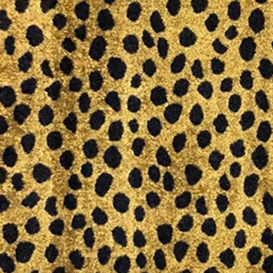 Bronze Leopard Print Washable Runner Rug With UV Protection Photo 3