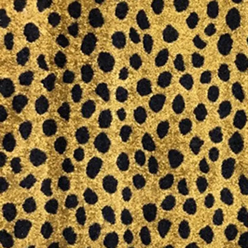 Bronze Leopard Print Washable Runner Rug With UV Protection Photo 3