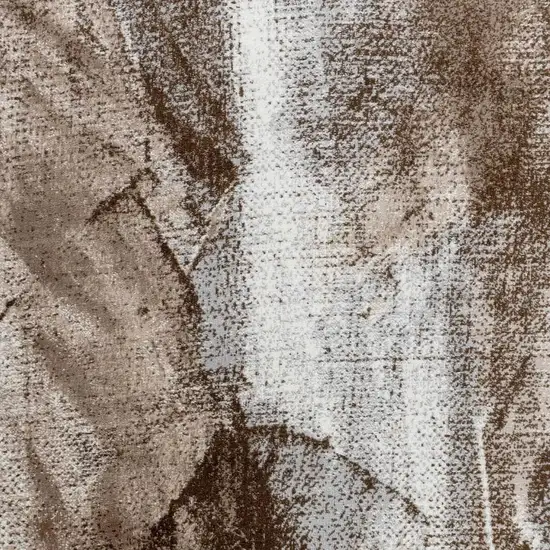 5' X 8' Brown Abstract Area Rug Photo 5