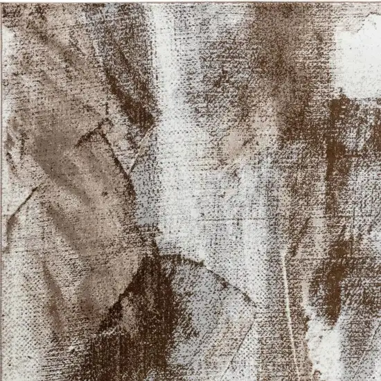 8' X 11' Brown Abstract Area Rug Photo 6