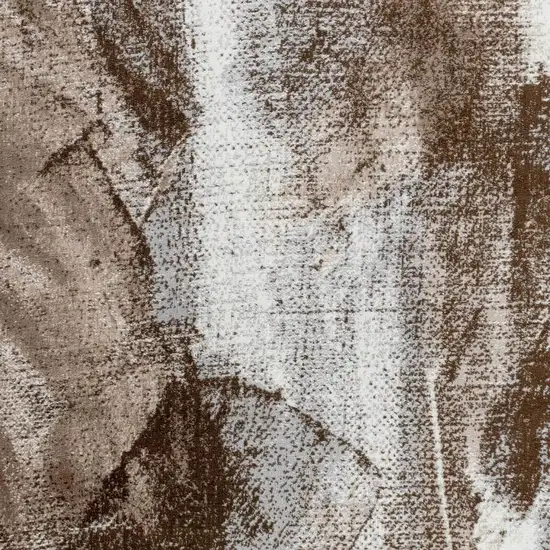 8' X 11' Brown Abstract Area Rug Photo 5