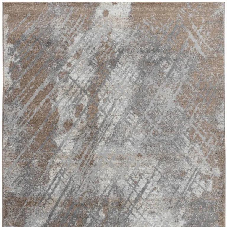 Brown Abstract Area Rug Photo 3