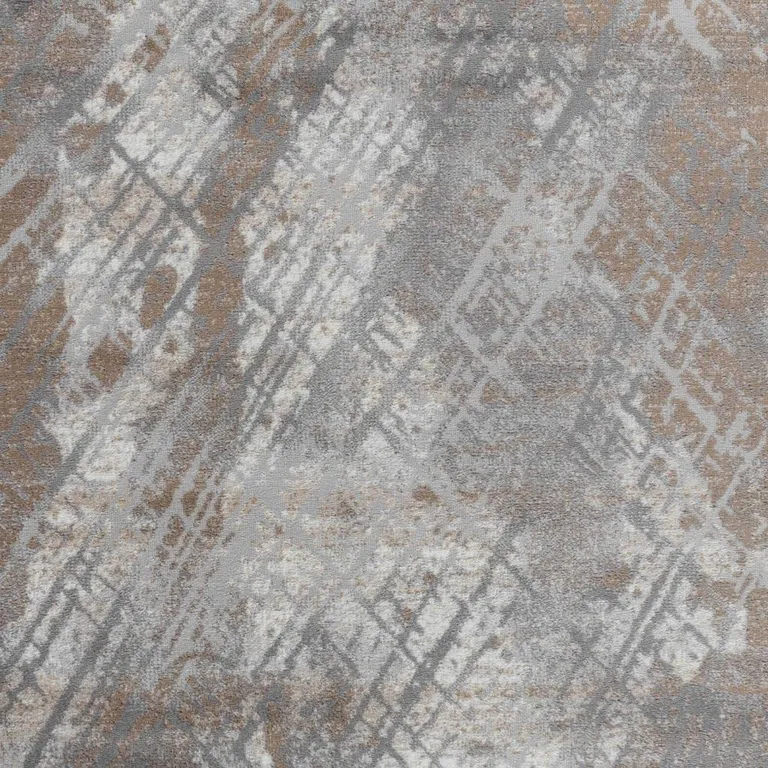Brown Abstract Area Rug Photo 2