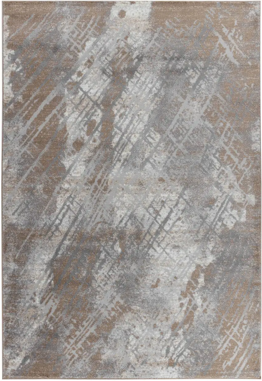 Brown Abstract Area Rug Photo 6
