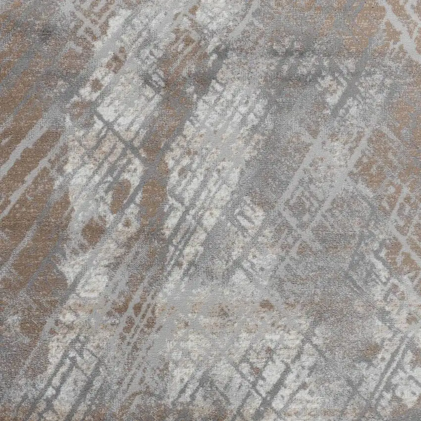 7' X 10' Brown Abstract Area Rug Photo 6