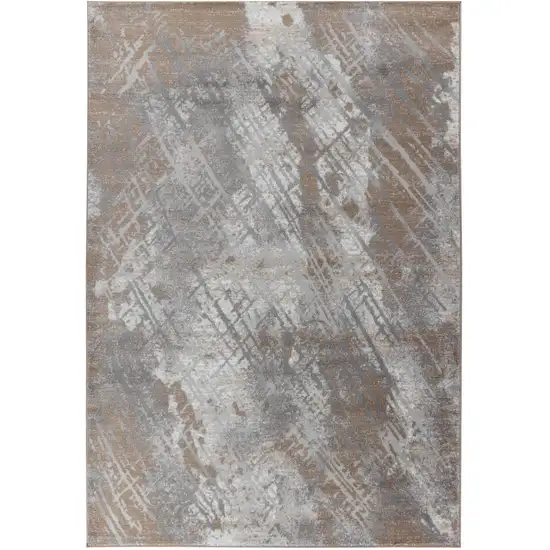 8' X 11' Brown Abstract Area Rug Photo 7