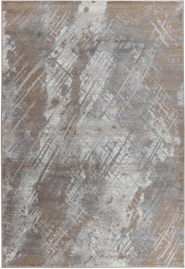 Brown Abstract Area Rug Photo 4