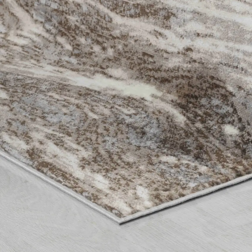 5' X 8' Brown Abstract Area Rug Photo 6