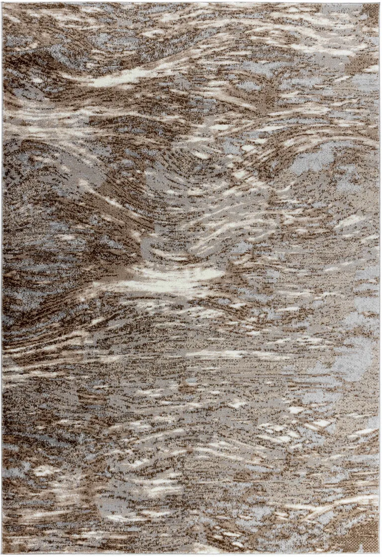 Brown Abstract Area Rug Photo 2