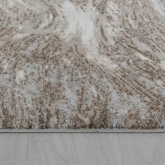 5' X 8' Brown Abstract Area Rug Photo 8