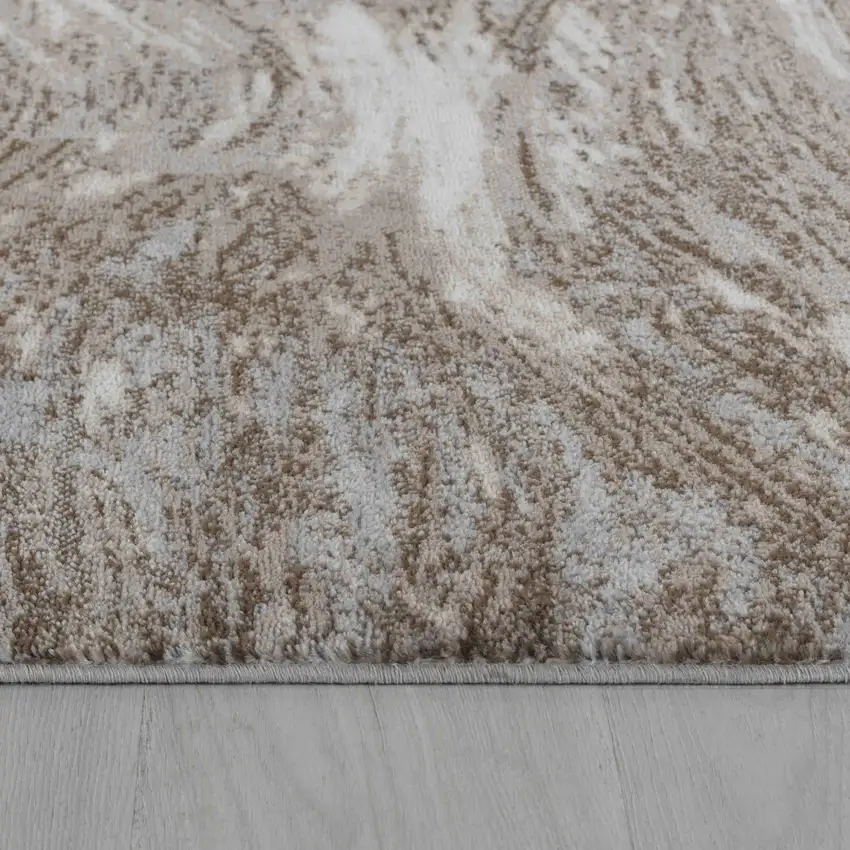 5' X 8' Brown Abstract Area Rug Photo 8