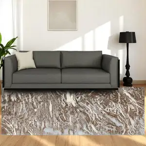 Photo of Brown Abstract Area Rug