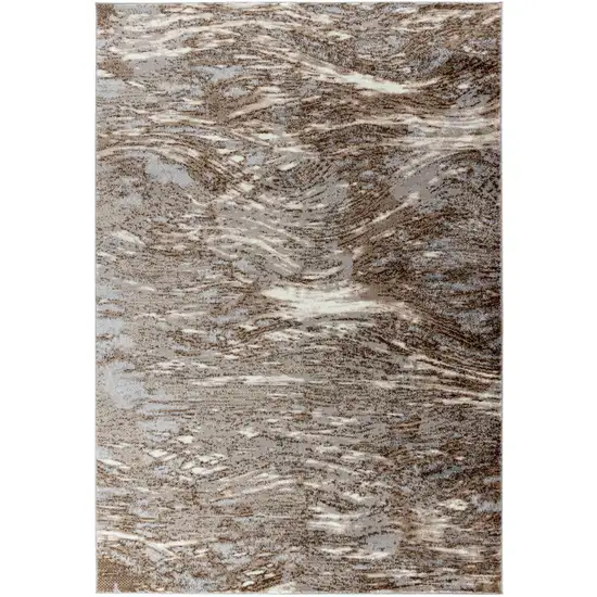 8' X 11' Brown Abstract Area Rug Photo 4
