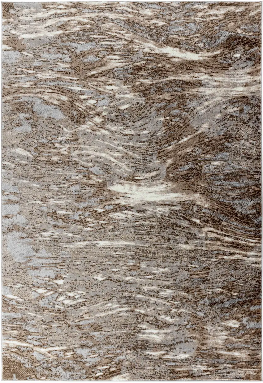 8' X 11' Brown Abstract Area Rug Photo 4