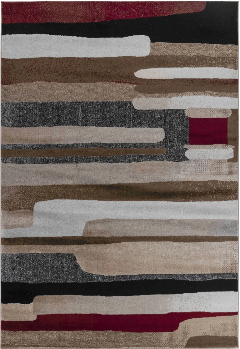 Brown Abstract Area Rug Photo 4