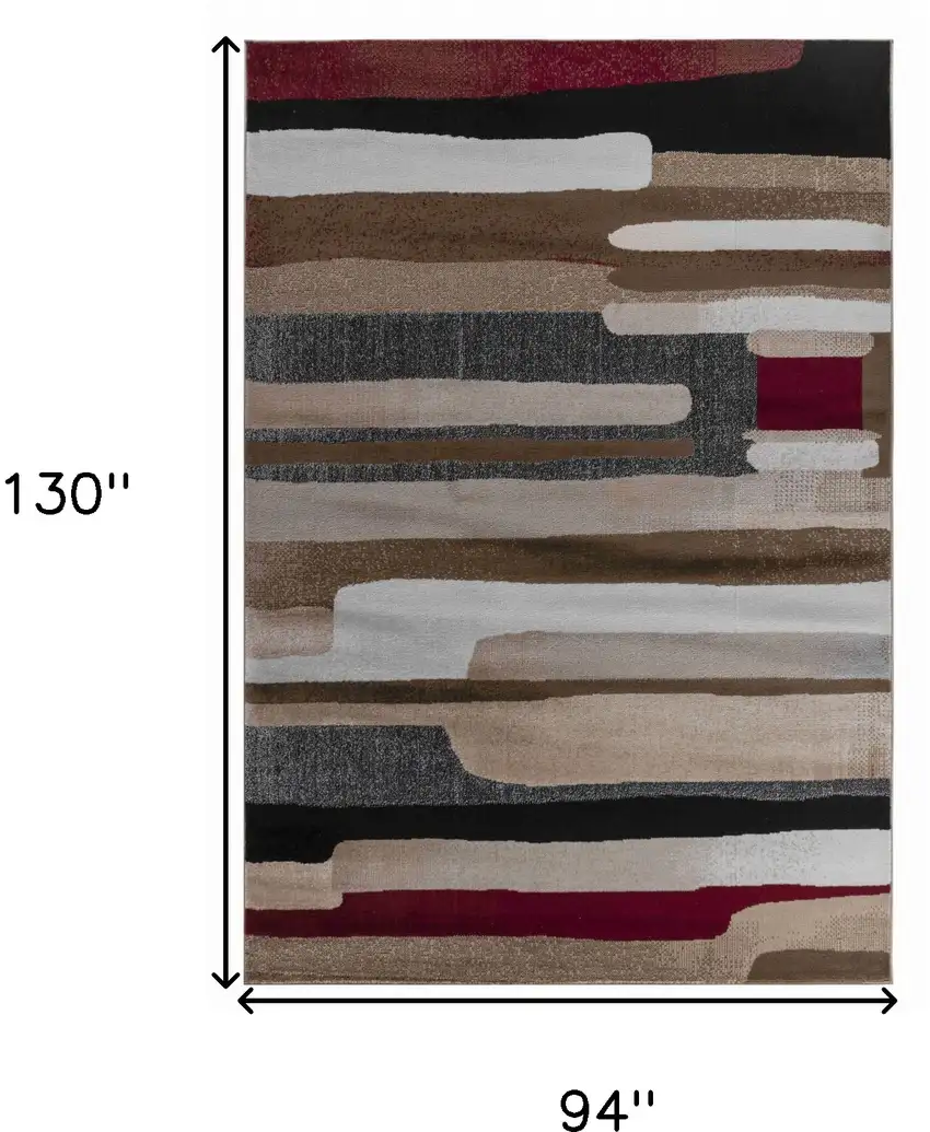 Brown Abstract Area Rug Photo 5