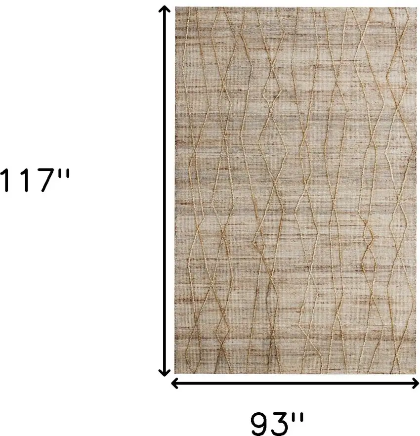 Brown Abstract Hand Woven Area Rug Photo 8