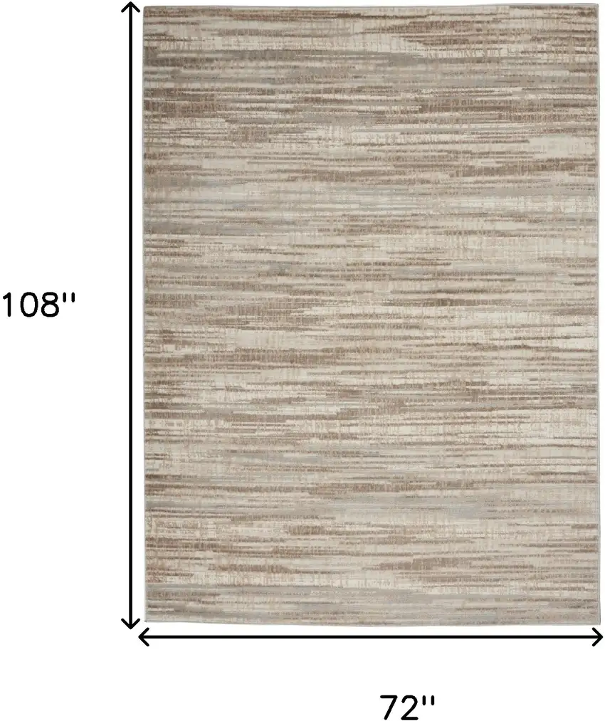 Brown Abstract Power Loom Area Rug Photo 8