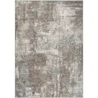 Photo of Brown Abstract Power Loom Area Rug