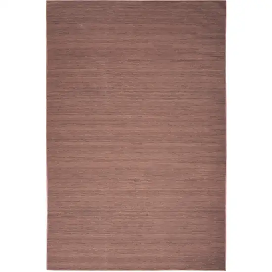 Brown Abstract Washable Area Rug Photo 2