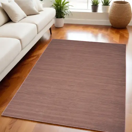 Brown Abstract Washable Area Rug Photo 1