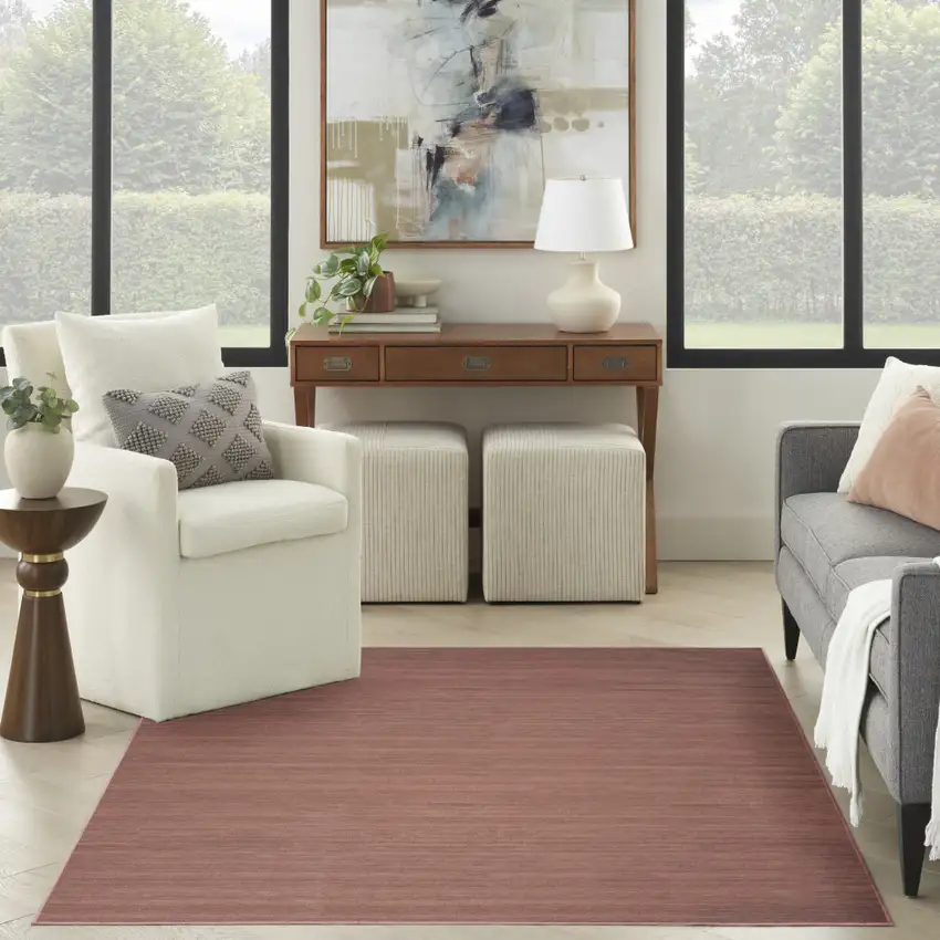 Brown Abstract Washable Area Rug Photo 5
