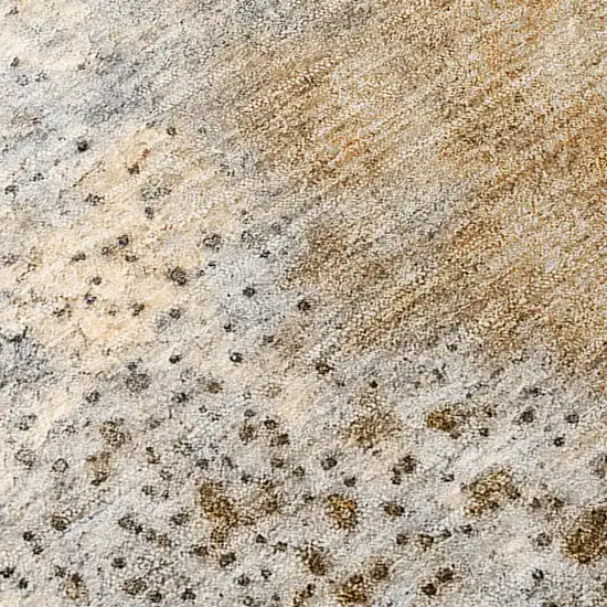 Brown Abstract Washable Non Skid Indoor Outdoor Area Rug Photo 9
