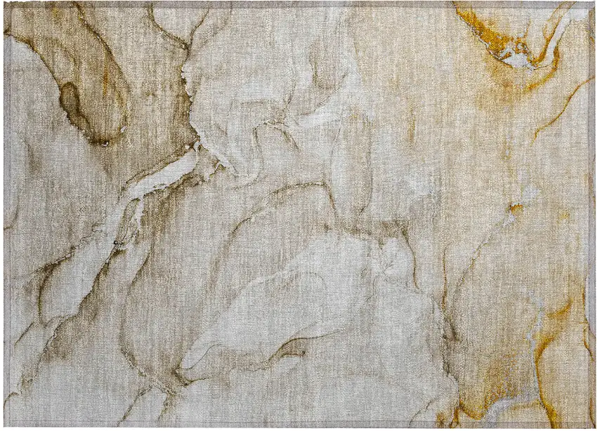 Brown Abstract Washable Non Skid Indoor Outdoor Area Rug Photo 2