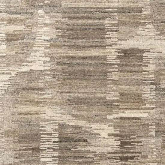 Brown And Beige Abstract Hand Tufted Square Rug Photo 4