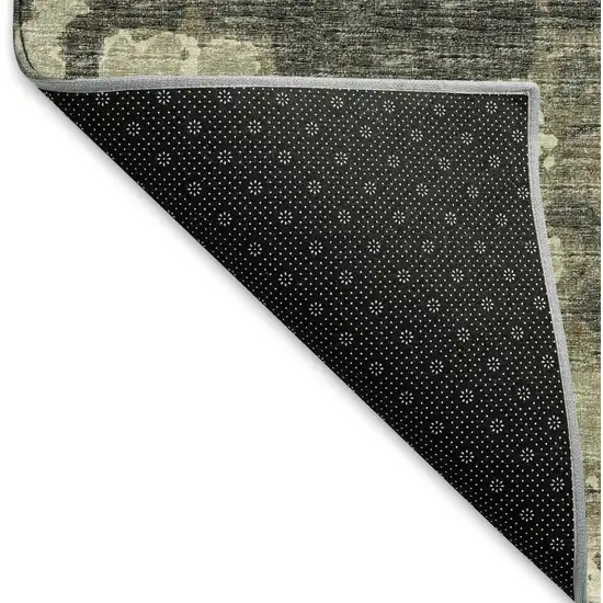 Brown And Beige Abstract Washable Area Rug With UV Protection Photo 7