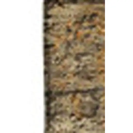 Brown And Beige Abstract Washable Area Rug With UV Protection Photo 4