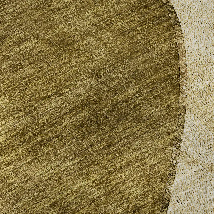 Brown And Beige Abstract Washable Area Rug With UV Protection Photo 9