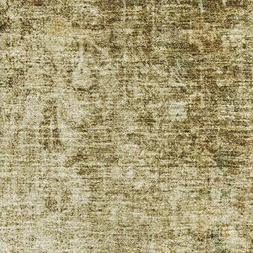 Brown And Beige Abstract Washable Area Rug With UV Protection Photo 5