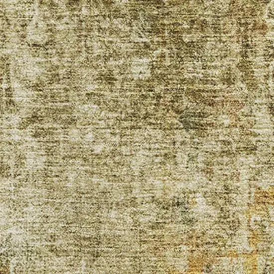 Brown And Beige Abstract Washable Area Rug With UV Protection Photo 4