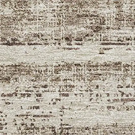 Brown And Beige Abstract Washable Area Rug With UV Protection Photo 4