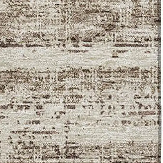 Brown And Beige Abstract Washable Area Rug With UV Protection Photo 4