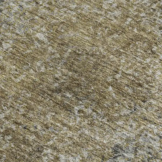 Brown And Beige Abstract Washable Area Rug With UV Protection Photo 3