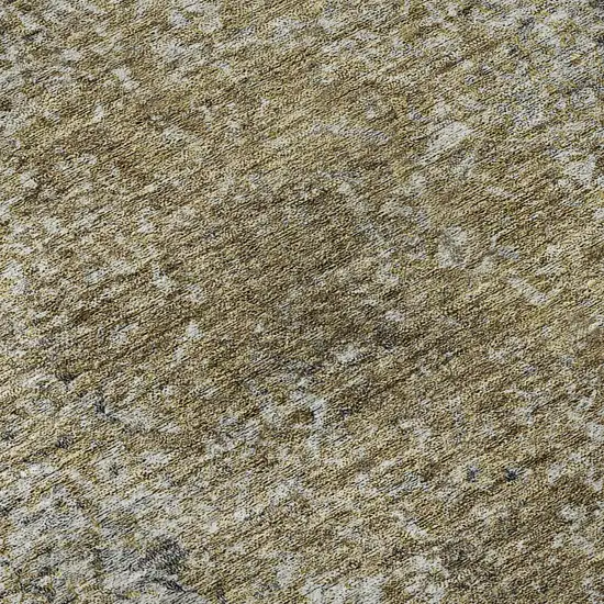 Brown And Beige Abstract Washable Area Rug With UV Protection Photo 1