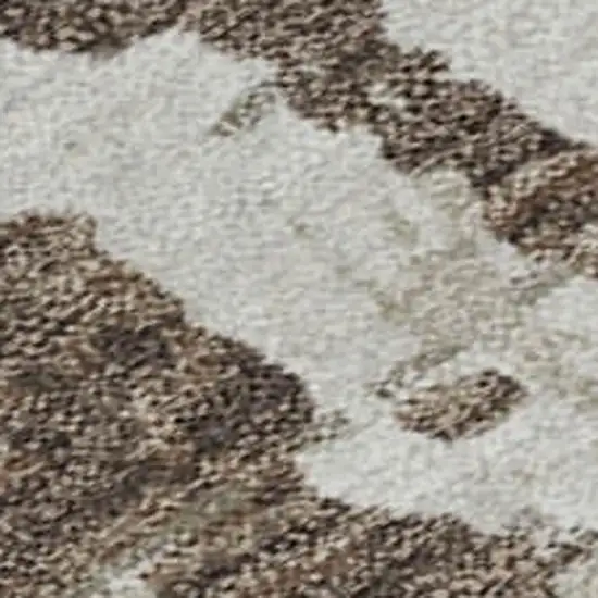 Brown And Beige Abstract Washable Area Rug With UV Protection Photo 7
