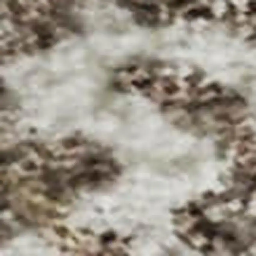 Brown And Beige Abstract Washable Area Rug With UV Protection Photo 2