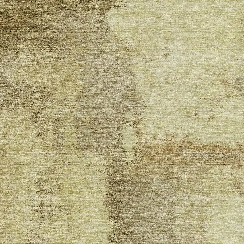 Brown And Beige Abstract Washable Area Rug With UV Protection Photo 3