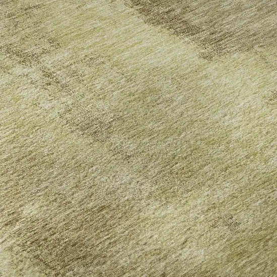 Brown And Beige Abstract Washable Area Rug With UV Protection Photo 7