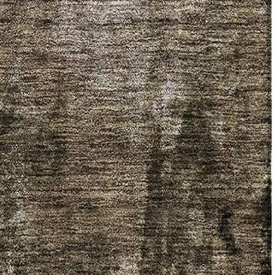 Brown And Beige Abstract Washable Area Rug With UV Protection Photo 2