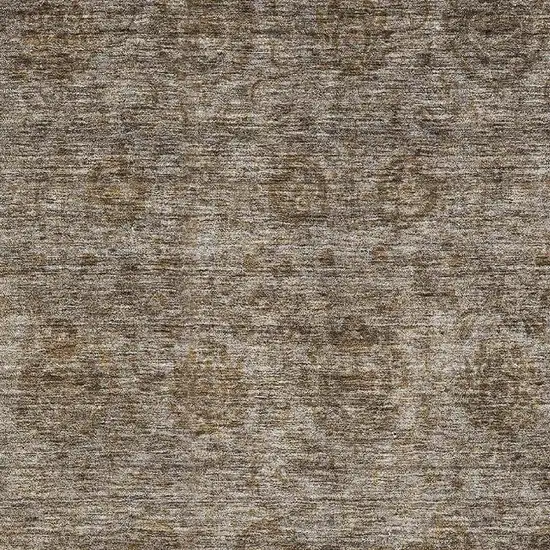 Brown And Beige Abstract Washable Area Rug With UV Protection Photo 4