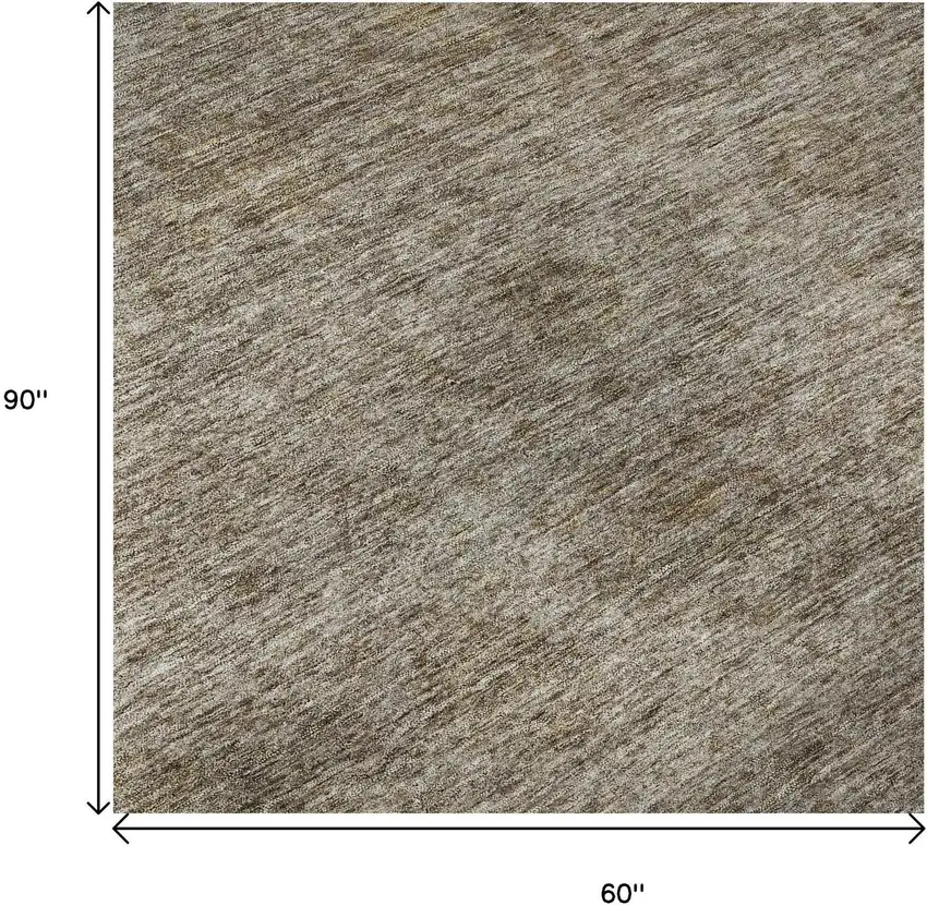 Brown And Beige Abstract Washable Area Rug With UV Protection Photo 9