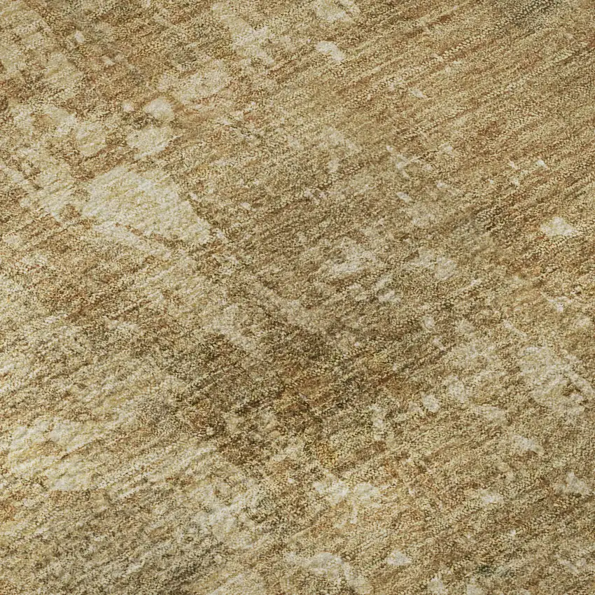 Brown And Beige Abstract Washable Area Rug With UV Protection Photo 7